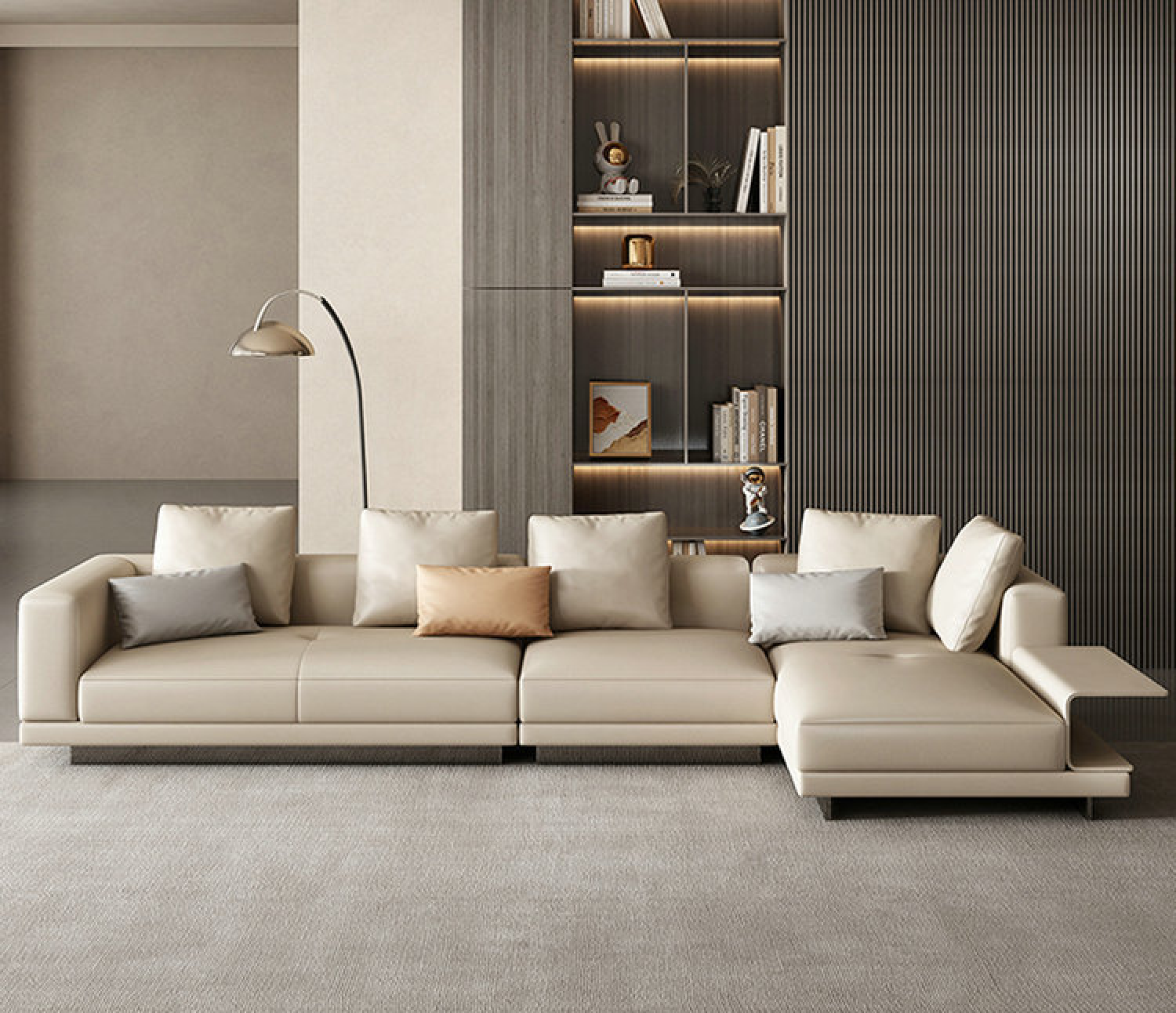 Sofa phòng khách cao cấp được may đo theo không gian nội thất