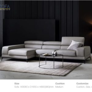 Sofa góc L hiện đại da Microfiber HNS21 21 bàn ghế sofa đẹp