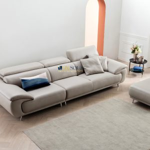 Sang trọng, lịch lãm với Sofa văng giả da Hàn Quốc HNS62 5 1 Mau sofa hien dai HNS62