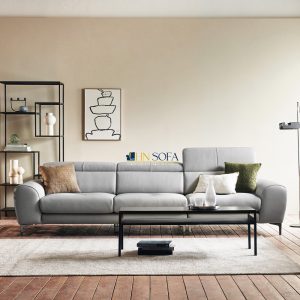 Phòng khách trẻ trung và tinh tế với sofa văng da HNS72 10 1 Mau sofa hien dai HNS72