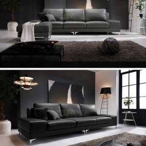 Sofa văng bọc nỉ HNSN06 thiết kế gọn gàng với màu xanh dịu nhẹ 4 11 Mau ghe sofa HNSN06