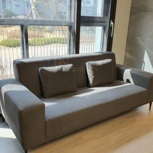 Mẫu sofa văng 2 chỗ HNSN04 bọc nỉ màu nâu cá tính 2 12 Mau ghe sofa HNSN04