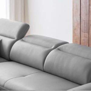 Mẫu sofa góc giả da Indonesia xám nhạt thanh lịch HNS13 6 12 Mau sofa hien dai HNS13
