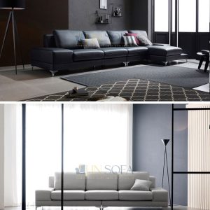 Sofa văng bọc nỉ HNSN06 thiết kế gọn gàng với màu xanh dịu nhẹ 5 13 Mau ghe sofa HNSN06