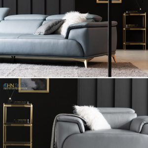Sofa bộ hiện đại bọc da Hàn Quốc HNS26 4 13 Mau sofa hien dai HNS26