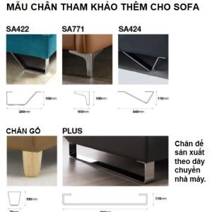 Sofa bộ hiện đại bọc da Hàn Quốc HNS26 7 24. Chi tiet Sofa Hien Dai