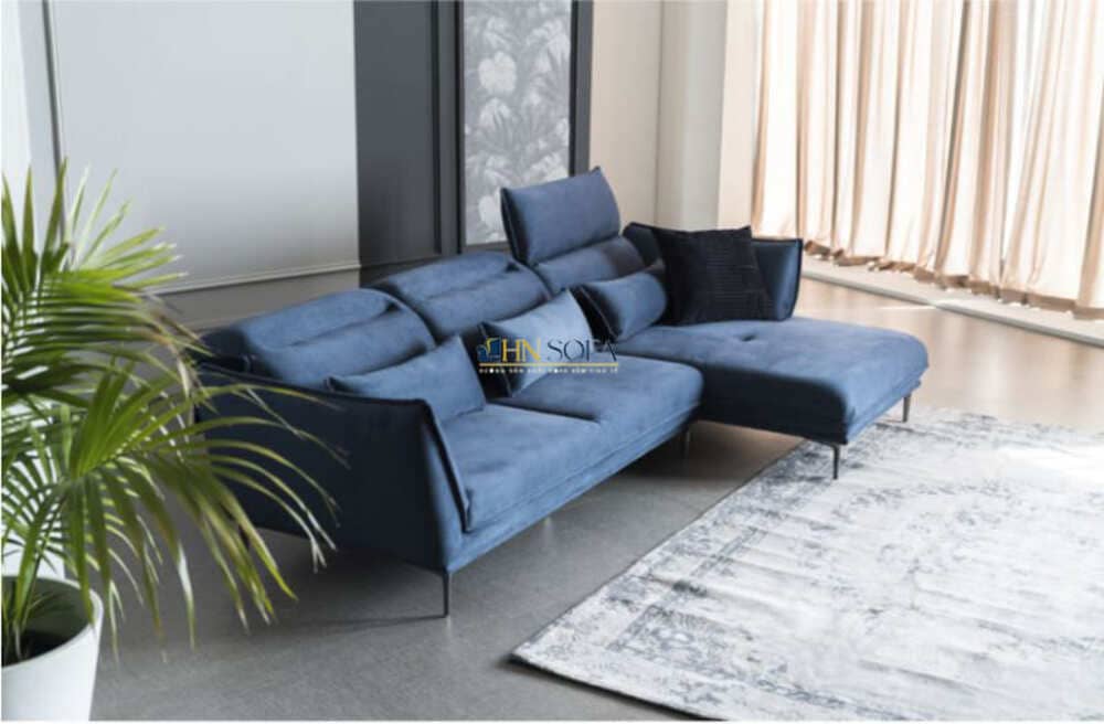 bàn ghế sofa nỉ chữ L đẹp tại HNsofa mẫu 3