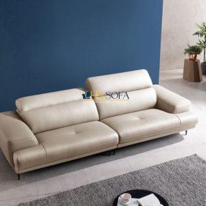 Mẫu sofa văng da Malaysia trắng kem HNS31 3 4 Mau sofa hien dai HNS31