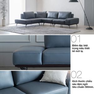 Mẫu ghế sofa da góc L HNS15 trẻ trung và sang trọng cuốn hút! 8 5 Mau sofa hien dai HNS15