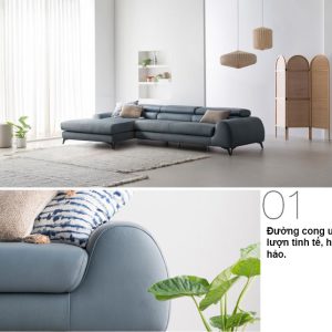Sofa hiện đại góc L da Hàn đẹp HNS16 5 5 Mau sofa hien dai HNS16