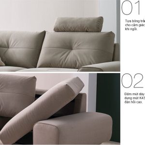 Mẫu sofa nỉ 2 chỗ HNSN05 cho phòng khách hiện đại 6 6 Mau ghe sofa HNSN05
