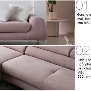 Mẫu sofa góc nỉ hàn HNSN07 giá rẻ bền đẹp 7 6 Mau ghe sofa HNSN07