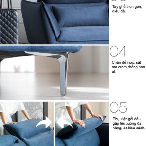 Mẫu sofa góc bọc nỉ cao cấp HNSN12 5 6 Mau ghe sofa HNSN12
