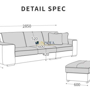 Mẫu sofa văng da Hàn Quốc màu xanh lá HNS50 6 6 Mau sofa hien dai HNS50 1