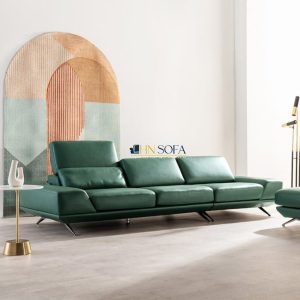 Sofa văng da Microfiber màu xanh lá HNS52 4 6 Mau sofa hien dai HNS52 1