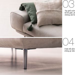 Mẫu sofa nỉ 2 chỗ HNSN05 cho phòng khách hiện đại 7 7 Mau ghe sofa HNSN05