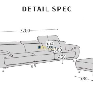 Sang trọng, lịch lãm với Sofa văng giả da Hàn Quốc HNS62 1 7 Mau sofa hien dai HNS62