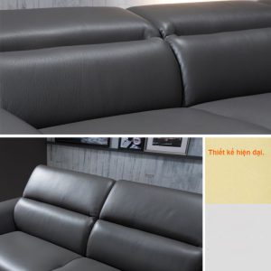 Mẫu sofa góc L màu nâu sang trọng HNS07 17 8. Sofa Hien Dai HNS06
