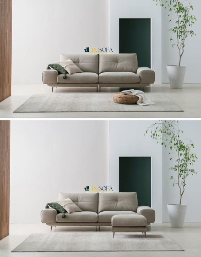Mẫu sofa nỉ 2 chỗ gọn nhẹ, hiện đại HNSN15