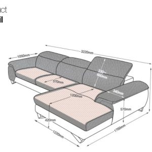 Mẫu sofa góc L màu nâu sang trọng HNS07 14 9.1. Sofa Hien Dai HNS06