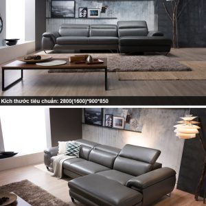 Mẫu sofa góc L màu nâu sang trọng HNS07 8 9.2. Sofa Hien Dai HNS06 1