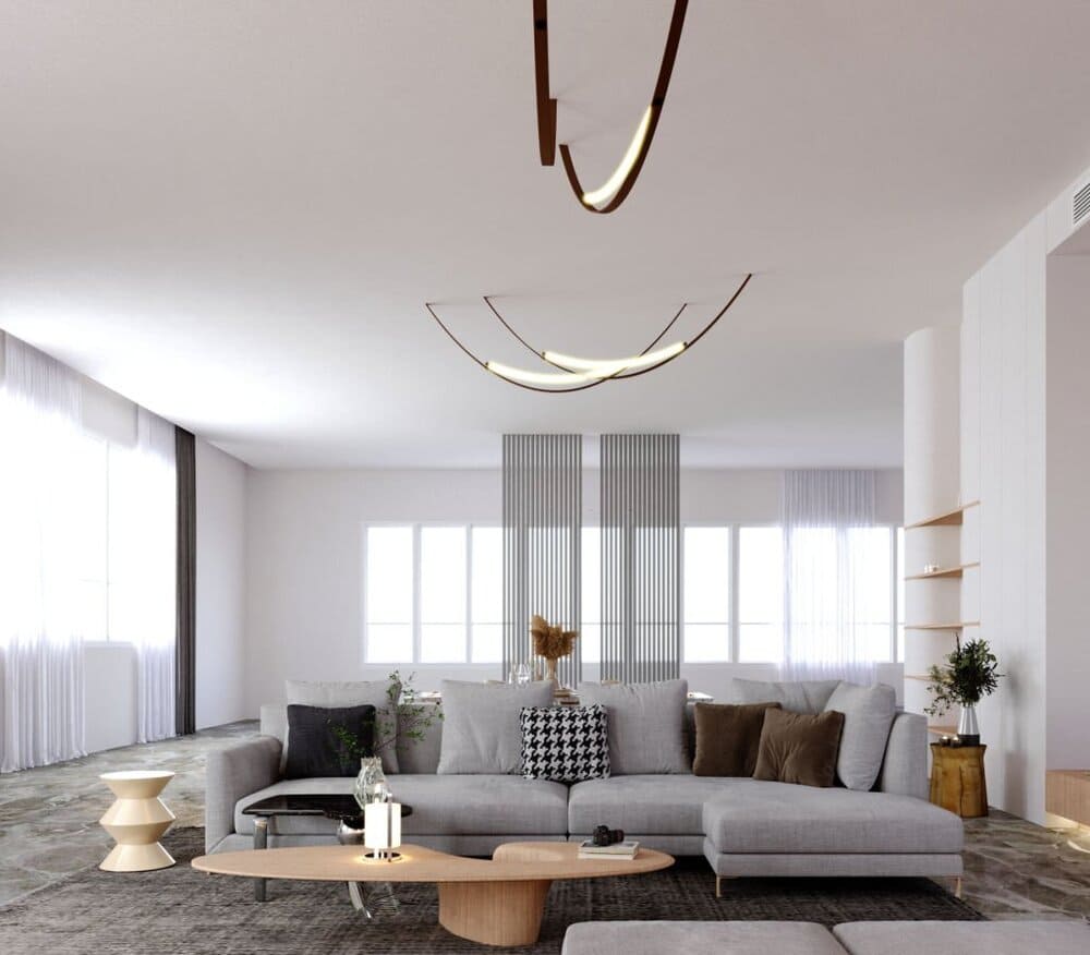 sofa nỉ chữ l đẹp hiện đại cho phòng khách