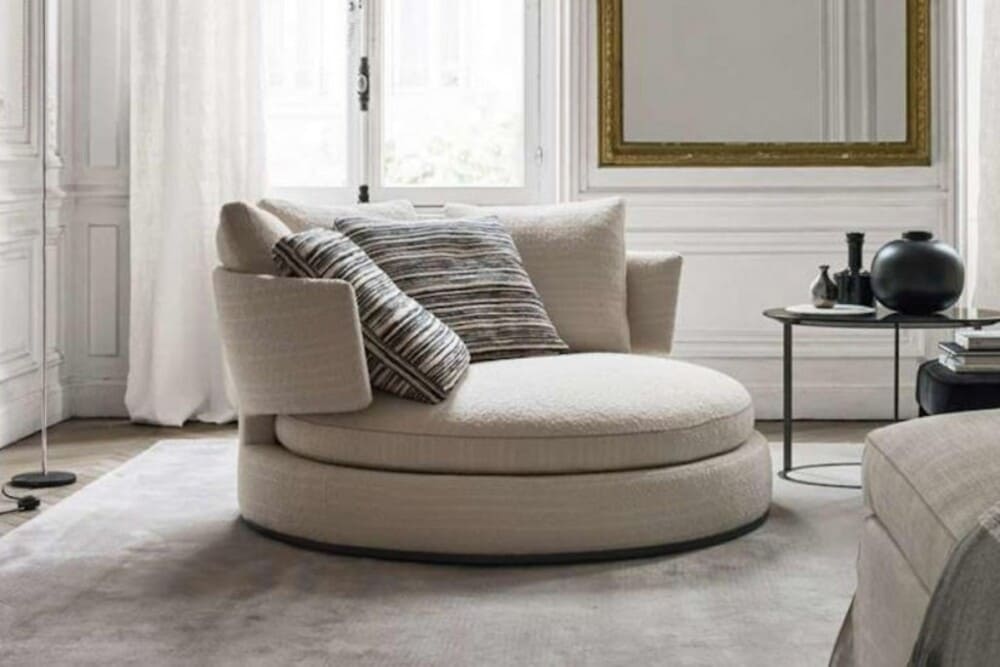 maxalto amoenus soft swivel round sofa