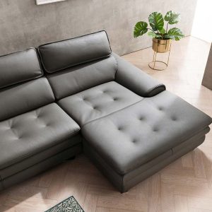 Sofa góc L da bò Ý HNS103 - Tiện nghi xua tan mệt mỏi! 4 sofa goc l hns103 2 1