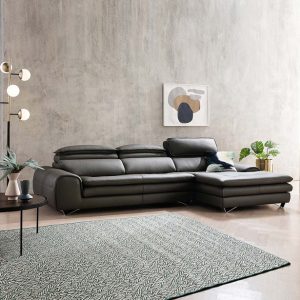 Sofa góc L da bò Ý HNS103 - Tiện nghi xua tan mệt mỏi! 3 sofa goc l hns103 4