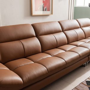 Sofa góc L sang trọng HNS115 màu nâu bò thượng lưu, đẳng cấp! 3 sofa goc l hns115 3
