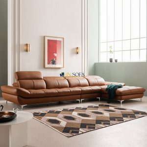 Sofa góc L sang trọng HNS115 màu nâu bò thượng lưu, đẳng cấp! 1 sofa goc l hns115 4