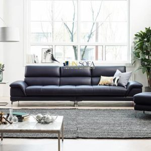 Giải pháp lý tưởng cho không gian nhỏ với mẫu Sofa văng HNS98 từ da bò Ý 3 sofa vang da bo y HNS98