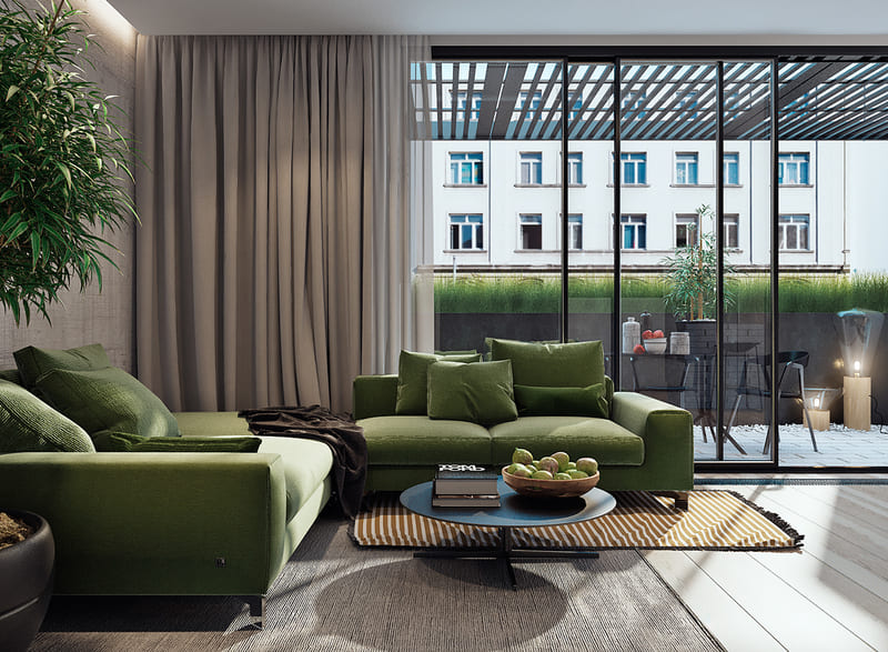 Sofa màu xanh rêu là gì?