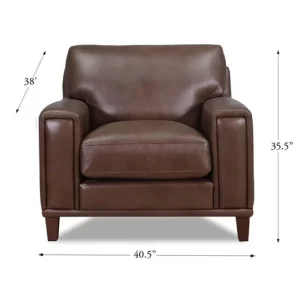 Sofa đơn da thật cao cấp dáng vuông bề thế SFĐ15 sang trọng 2 ghe sofa don da sfd15 1