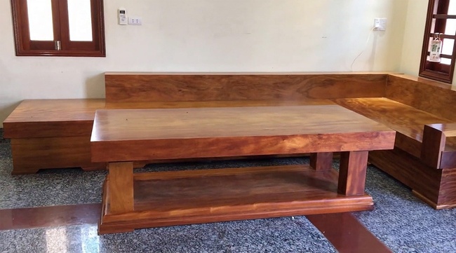 Bộ bàn ghế sofa gỗ lim đơn giản