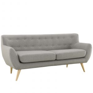 Sofa văng nỉ dáng thuyền màu xám cực trẻ trung cho văn phòng VP15 2 sofa van phong vp15 2