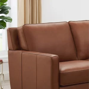 Ghế sofa bọc da góc chữ L cực sang cho văn phòng hiện đại VP26 1 sofa goc l van phong vp26 1