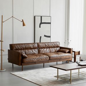 Sofa văng da bò Ý nhập khẩu HNS223 1 sofa da bo hns223 3