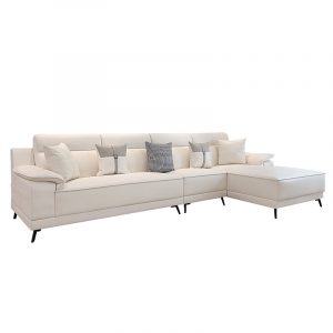 Sofa góc L bọc da bò nhập khẩu Ý HNS225 1 sofa da bo hns225