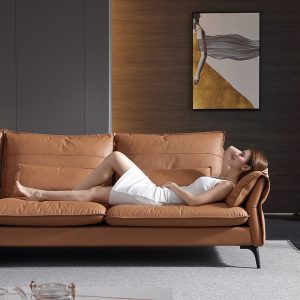 Sofa góc L HNS187, bọc da bò Ý nhập khẩu 1 sofa goc l hns187 4