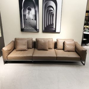 Sofa văng da bò Ý nhập khẩu HNS222 2 sofa vang da bo hns222 2