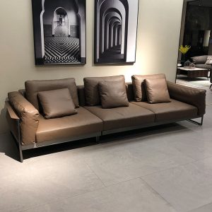 Sofa văng da bò Ý nhập khẩu HNS222 1 sofa vang da bo hns222 3