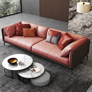 Sofa văng HNS171 bọc da Ý nhập khẩu 1 sofa vang hns171 2