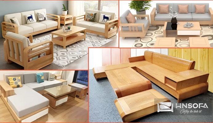 21+ Mẫu ghế sofa gỗ có ngăn kéo đẹp đa năng cực kỳ tiện dụng