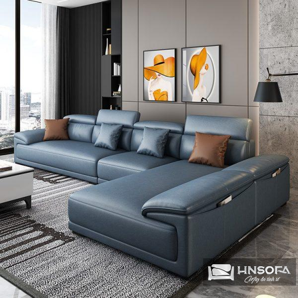 Mẫu sofa da công nghiệp bền đẹp kết hợp khung gỗ thông Đan Mạch chắc chắn