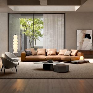 Sofa bọc da bò nhập khẩu Ý HNS 226 1 sofa da bo hns226 3