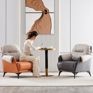 Sofa đơn bọc da bò Ý nhập khẩu HNS234 1 sofa da bo hns234 2