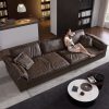 Sofa văng bọc da bò nhập khẩu Ý HNS236 4 sofa da bo hns236 3
