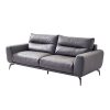 Sofa văng bọc da bò nhập khẩu Ý HNS237 3 sofa da bo hns237 2
