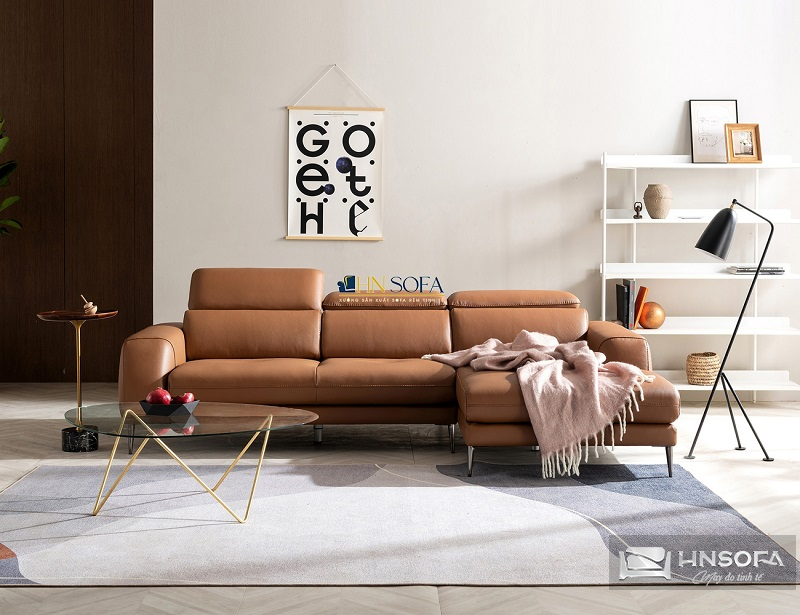 Sofa da công nghiệp HNS118 có thiết kế đơn giản, sang trọng và thanh lịch